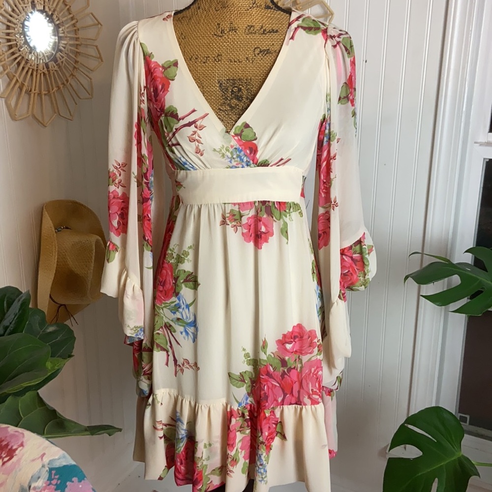 Betsey Johnson Floral Bambi Romance Dress Sz 4 - Picture 3 of 7